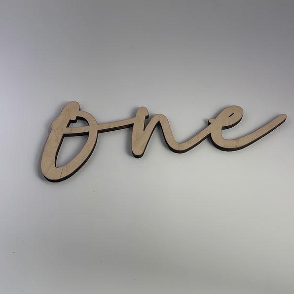 Other - Laser Wood Sign “One”